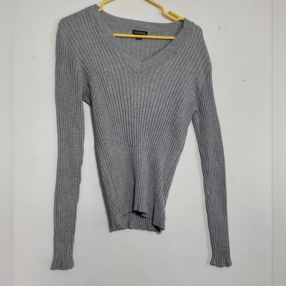 George Gray Ribbed Sweater (0089)